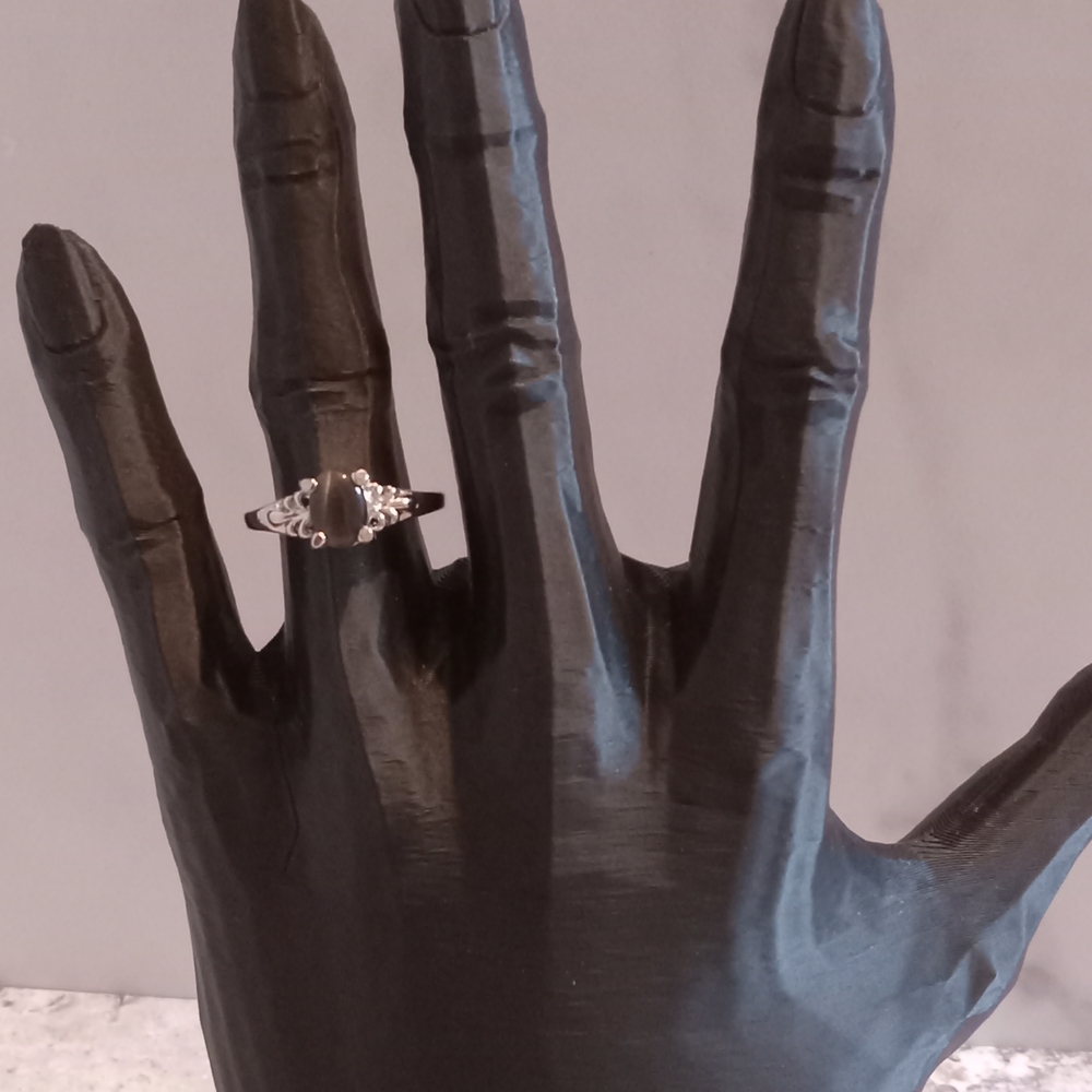 Black Ring with Accent Detailing - Women’s Jewelry
